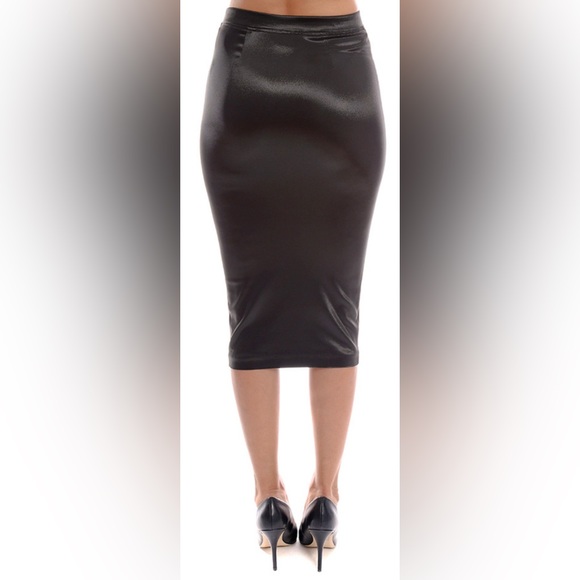 NWOT - ATM Sparkle Zipper Pencil Skirt Size 2 - Picture 4 of 6